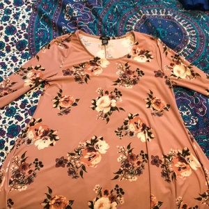 Pink floral dress